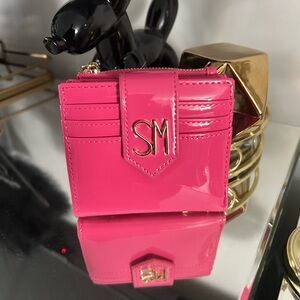 Steve Madden compact patent leather wallet/card case